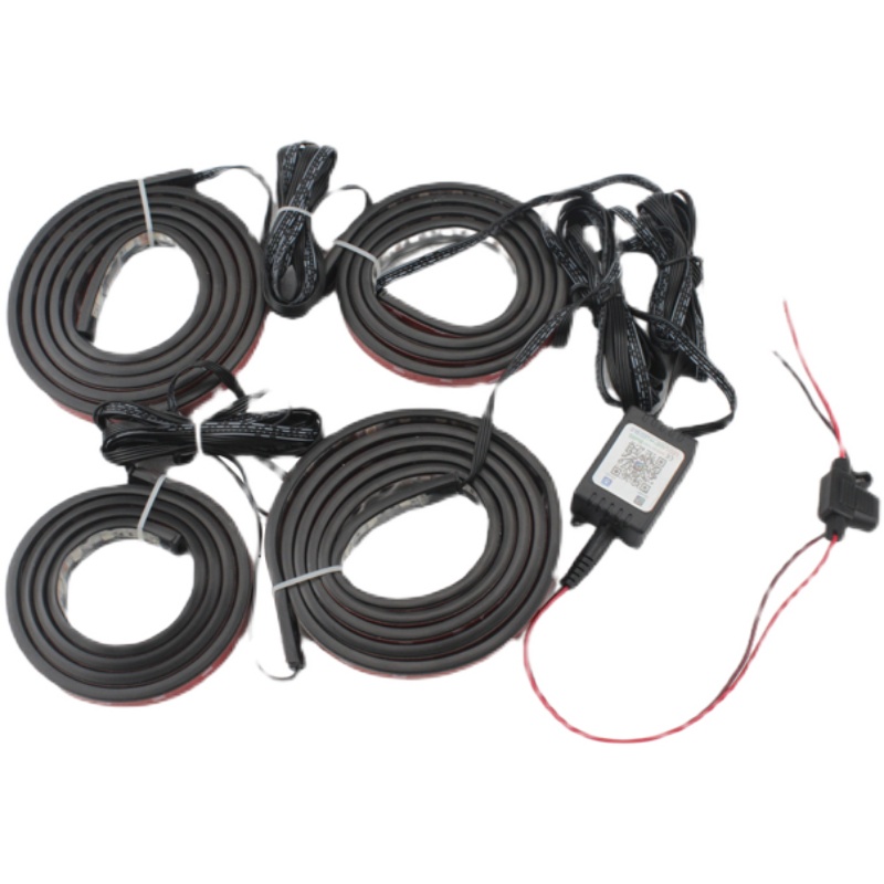 新款APP汽车底盘灯七彩声控led高亮防水灯条多功能爆闪改装氛围灯