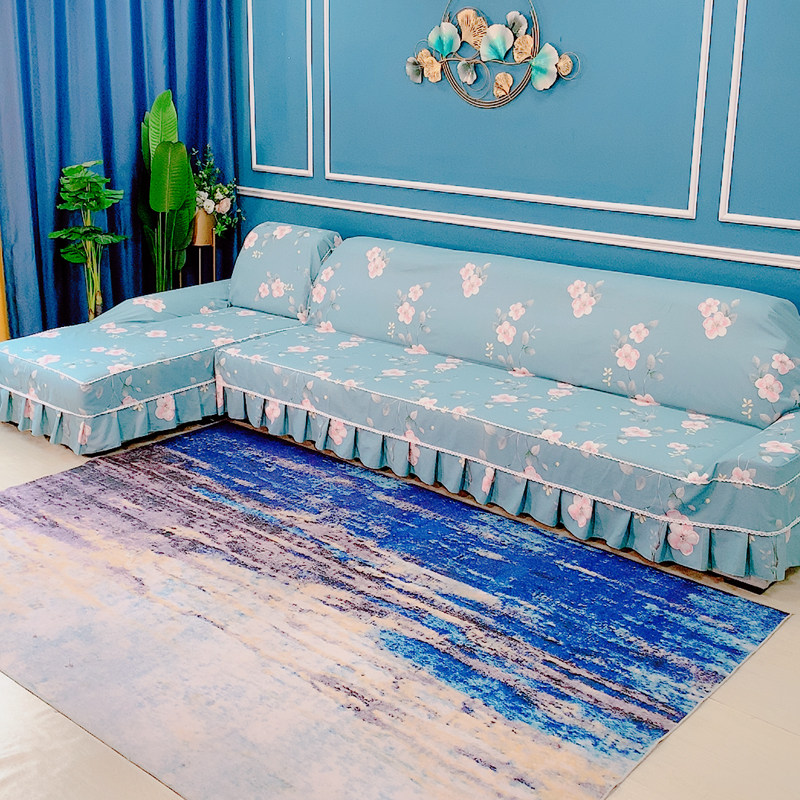 全盖式沙发巾盖布纯棉帆布加厚脚踏抱枕套桌布定制套罩组合沙发