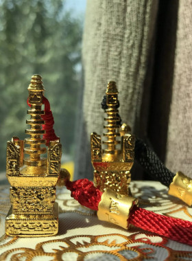 【吊坠款】一切如来心秘密宝箧印陀罗尼塔阿育王塔三色纸盒精致