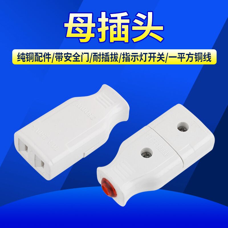 10个包邮防爆10A三插单相16A电源插头固定旋转二极二角2项二脚插