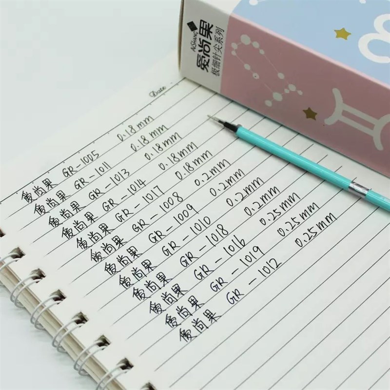 极细0.18mm中性笔芯水笔芯0.15/0.2/0.25/0.28/黑色蓝色特细替芯