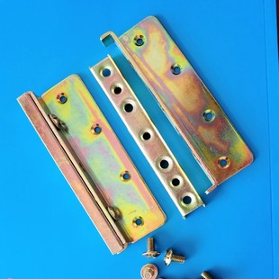 家具五金连接件加厚5寸床铰链实木床架配件重型组装床插扣床挂钩