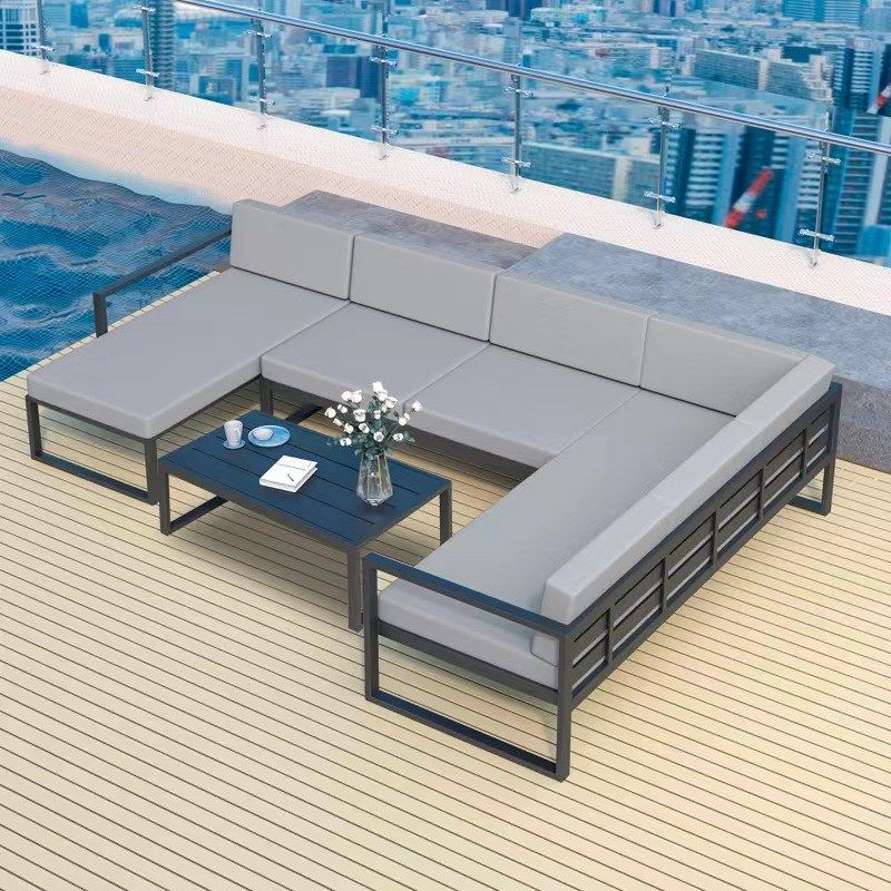 北欧户外沙发休闲藤编柚木组合室外庭院花园别墅阳台露天民宿防水