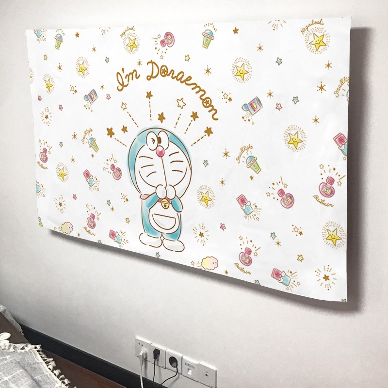 卡通日式液晶电视机防尘罩55寸65英寸75寸家用挂式曲面电脑显示器