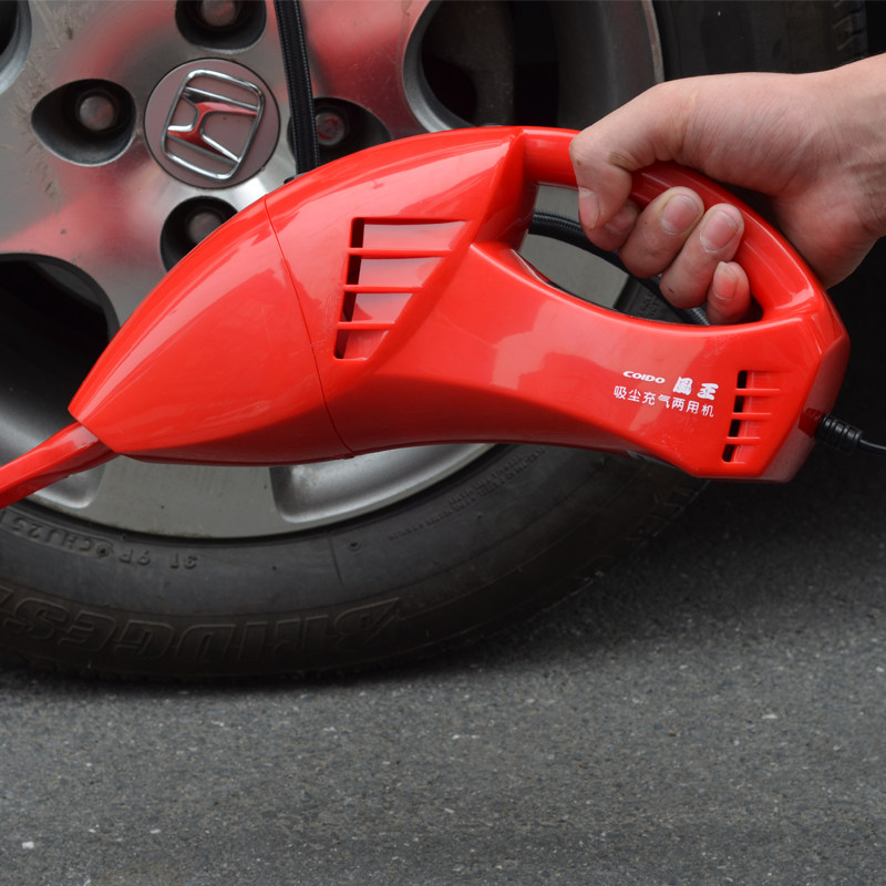 风王6022车载吸尘充气两用泵6023汽车用轮胎打气泵插点烟器打气泵