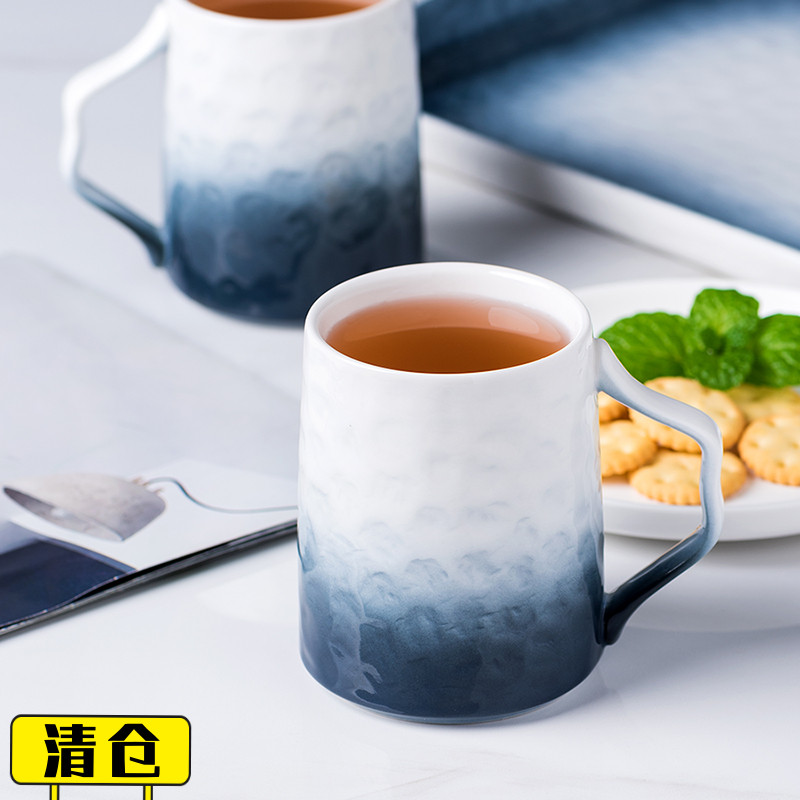 陶瓷马克杯咖啡杯情侣杯子一对水马克杯