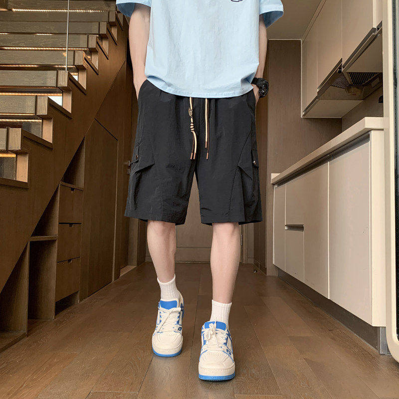工装短裤子男士夏季冰丝薄款短裤速干五分休闲裤男生外穿运动中裤