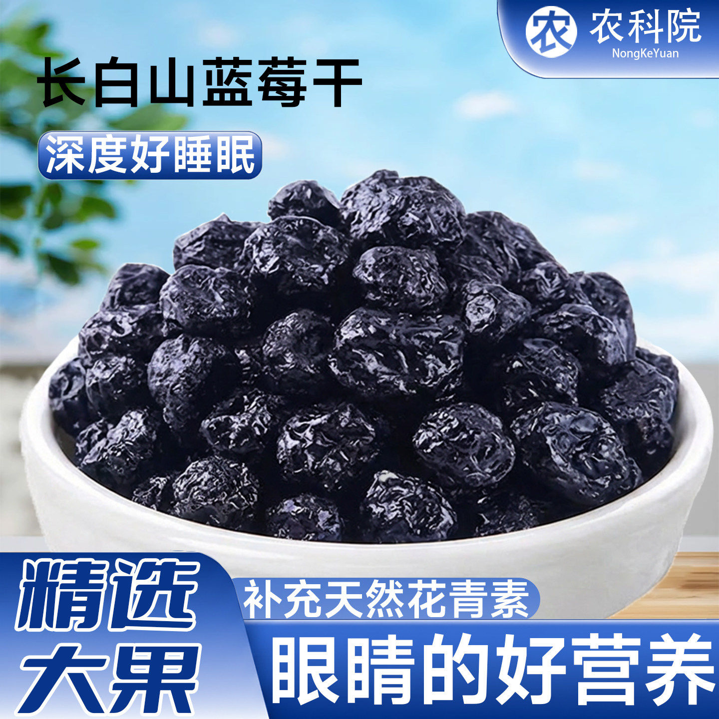 农科院蓝莓干无糖无添加旗舰店果干大兴安岭野生纯无糖原味有机
