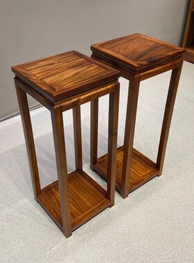 南美胡桃木花架实木置物架新中式花盆架盆栽架阳台玄关落地花几架