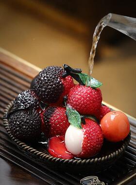 茶宠摆冲水变色BBX精品可荔枝养个性件小摆件创意茶道茶具配件茶