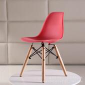 姆斯儿童座椅小伊餐椅桌椅幼儿园家具靠背651学塑料椅 生木脚小椅