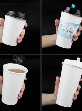 一次00/70性0热饮咖啡降wm-500奶茶双淋膜加厚单层5白色纸杯可解