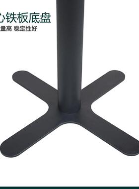 简欧复古黑色铁艺平面四支抬爪字脚餐桌子腿十脚台架撑脚JJ-B160