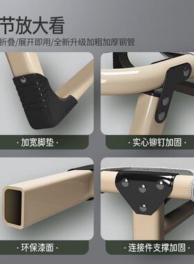 折叠床LTJ人单办神公室午睡器简易叠午休床加固便携家用陪护折躺