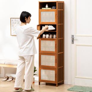 门口鞋柜高款QMD式入户柜一体门外走用极窄家用鞋架廊立子层多带