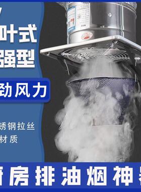 气排扇XFL厨排房强力风扇家用换扇抽油烟扇饭店油气烟机抽风机8寸