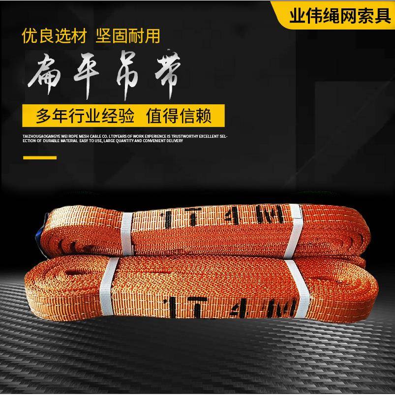 1T6m双扣扁平吊带1吨m5m6m8m扁平吊带彩色工业吊装带1T行车吊带