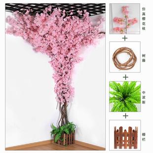 新花款假真树树藤仿真婚庆花枝塑料装饰大型客厅绿植枯藤008仿树