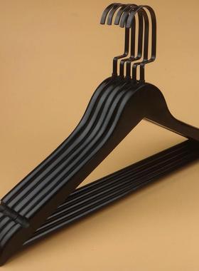 黑色木实木衣架服装店防晾衣IEP架酒店木质衣挂滑天然原材质包云