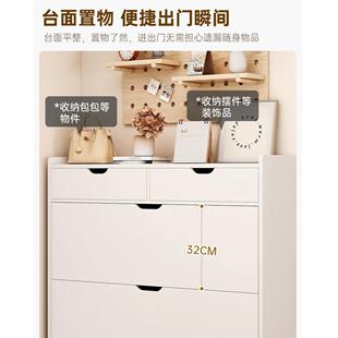 入户鞋柜超薄型收纳式体柜大容FOU量玄一关处家用门口戶翻斗鞋小