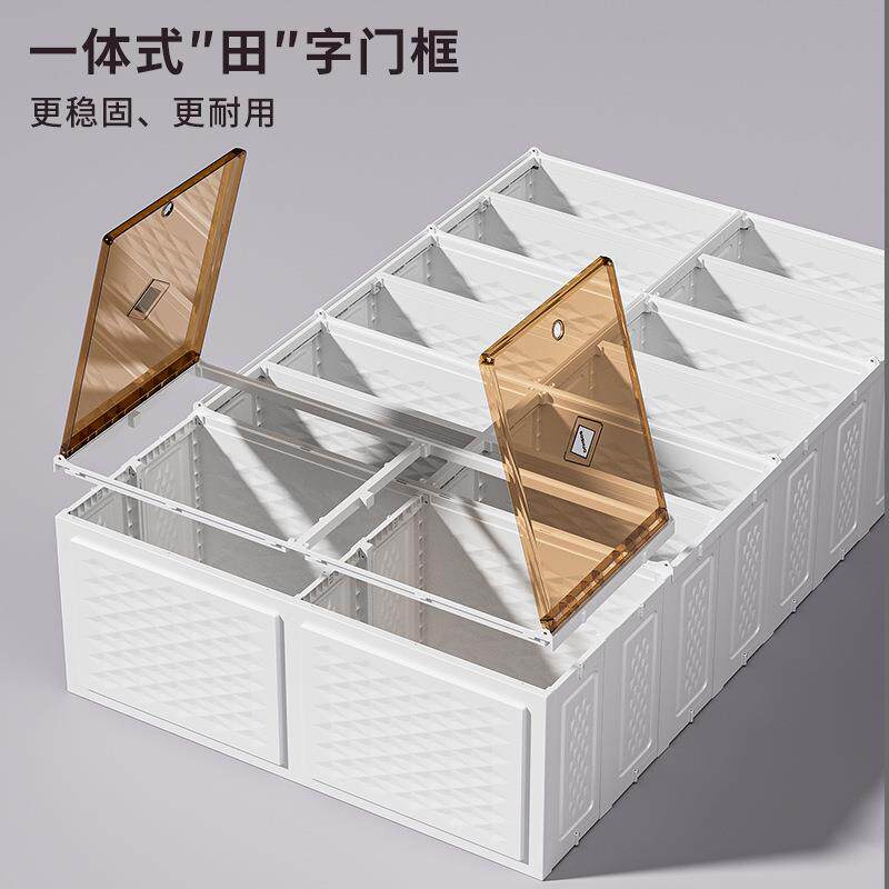 一体衣柜鞋柜家用多鞋层收鞋收纳神器多功能鞋盒加折单列双列叠纳
