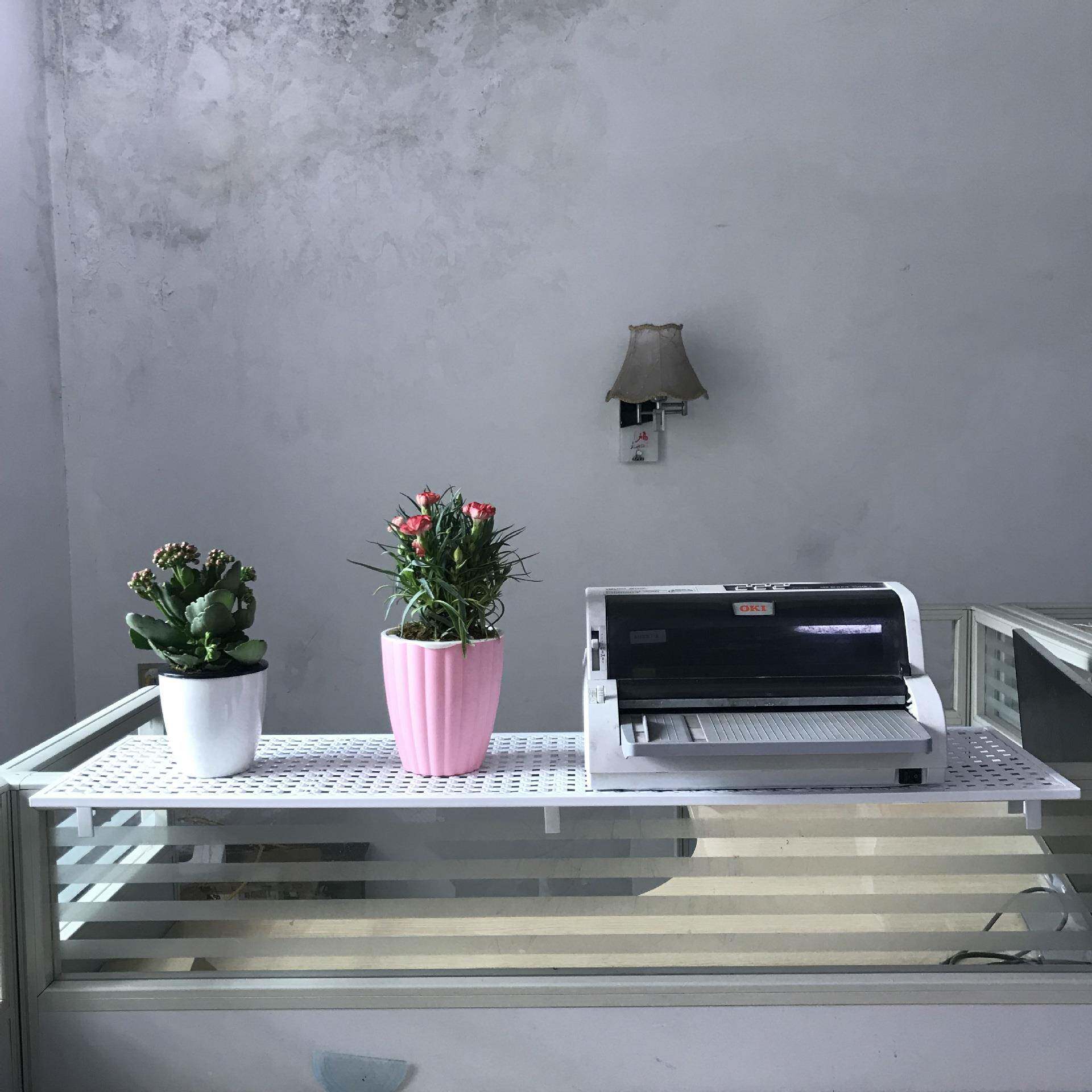 文办公室桌面电话机架件公桌办隔板打印机架子工位M4收纳置物架