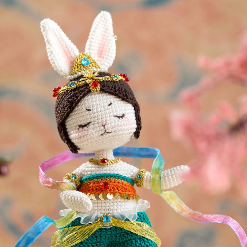 苏苏姐家兔玩手偶工D偶I玉Y编PAG织钩针玩摆件毛线团自制材料包