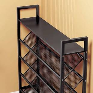 新碳钢宿鞋架子入户门多层家超用门口舍简易窄鞋柜门后款鞋架SZO