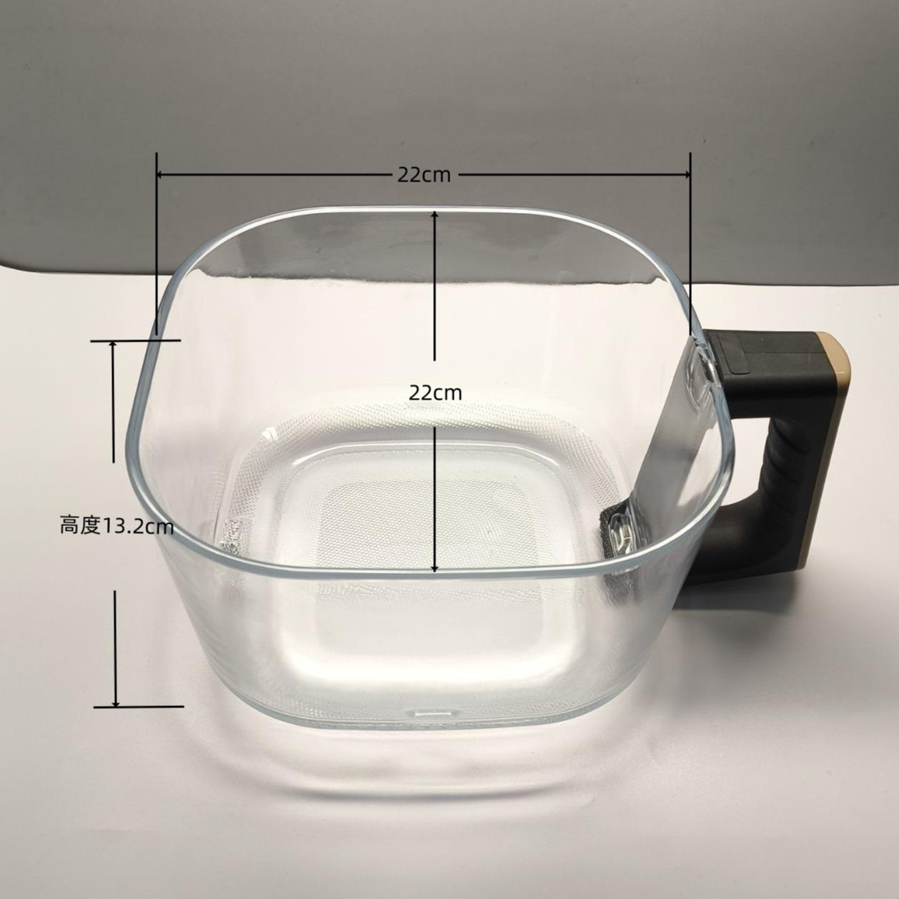 .5L方型玻璃抽屉3炸空气炸锅篮422*用22*1通型