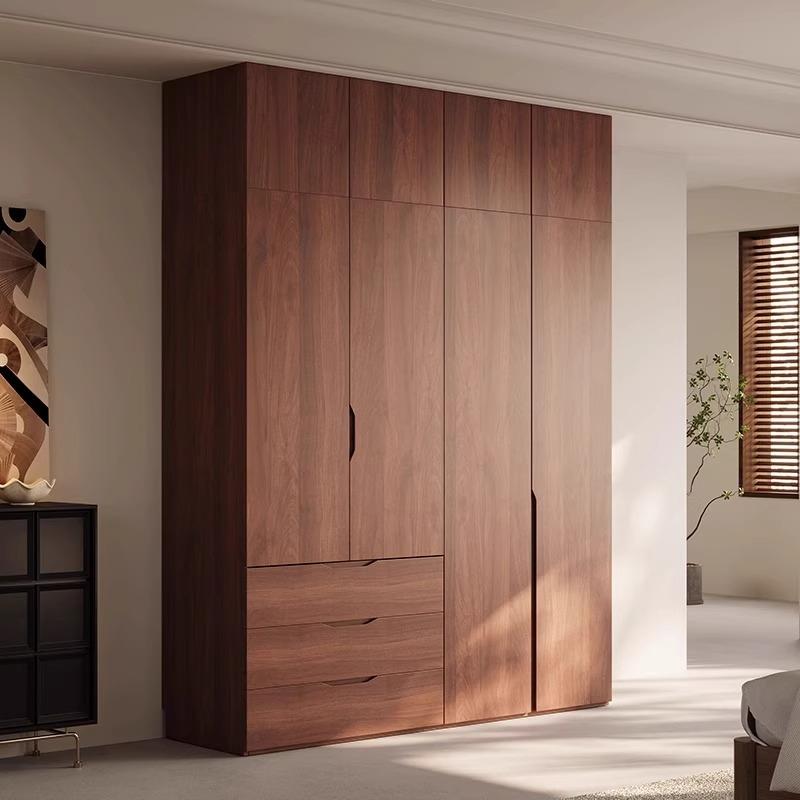 全实木木橡衣柜用家卧橡木衣柜室胡桃顶色柜子平开门一门到储物大