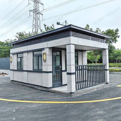 学校移移门卫室岗亭无锡成品岗保动安室门BA-061带空调可住人门亭