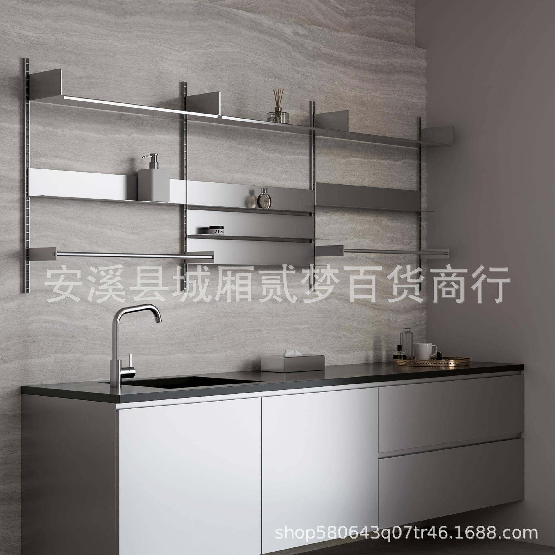 不锈钢vitso轨道书架墙系统组合可意D随IY面墙上隔板展e示收516纳,商业/办公家具,千层架,淘宝优惠券,粉丝福利购,淘宝优惠卷