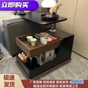 熙博可客厅法式复古升降茶车几推代黑色几小户边型移动VVY现简约