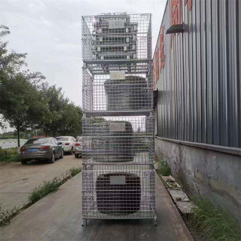 折叠仓储笼仓储网格箱物铁框货周转铁筐框货筐仓库笼储笼笼可移动