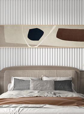 现代极简长抽象风格奢客厅简墙约轻床头装饰S-207画背景款壁横版