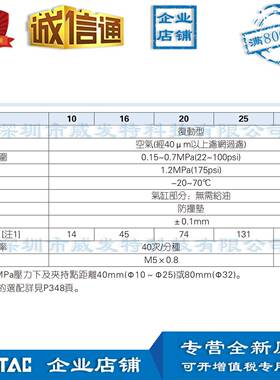 HT20X60-SHFT20X80-SHT20X100T-S165亚德客AirAC气动手FF指气缸