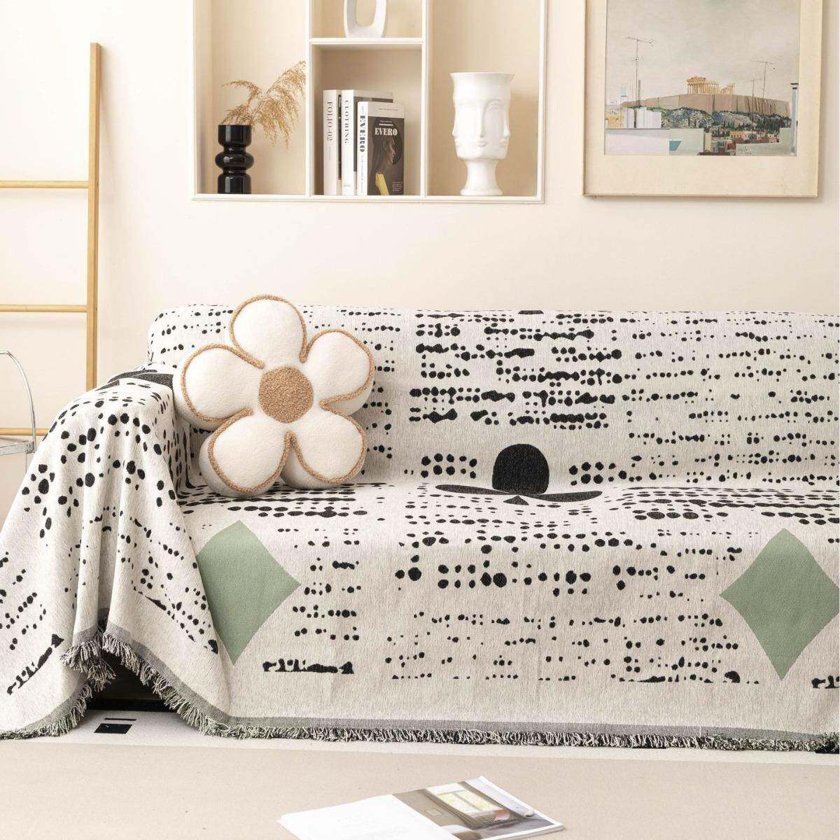 沙发季发巾全盖布棉纱露SOY营毯沙发通垫盖巾四用全包沙套纯棉家