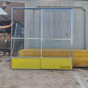 鸽舍隔断门鸽棚简易隔断拉门镀锌网片经济实惠鸽具用品可定制