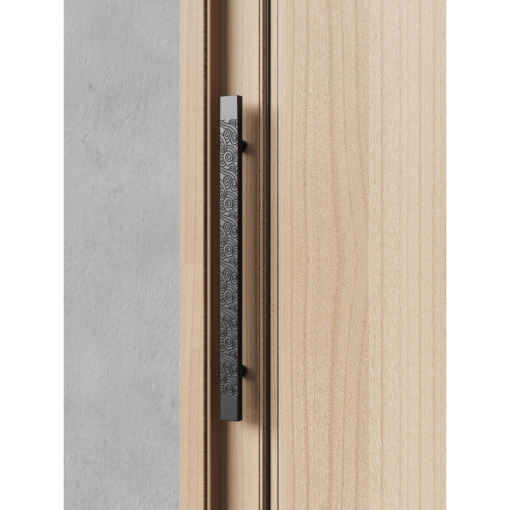 中式祥云刻字加厚不锈钢玻璃大门拉手实木门把手古铜色包间门把手