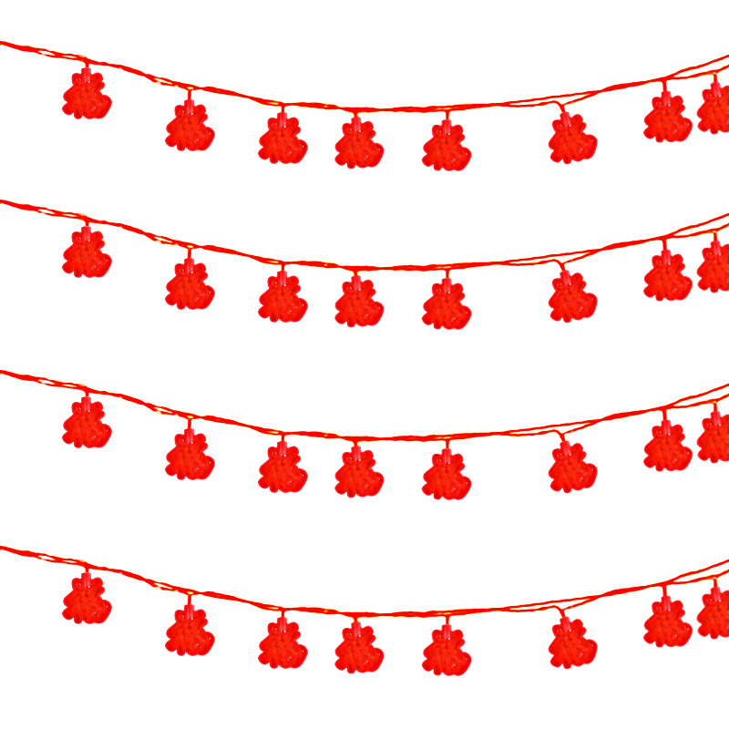 LED小彩闪灯串灯乔迁新家阳台红色家用霓虹灯室内圣诞节日装饰灯