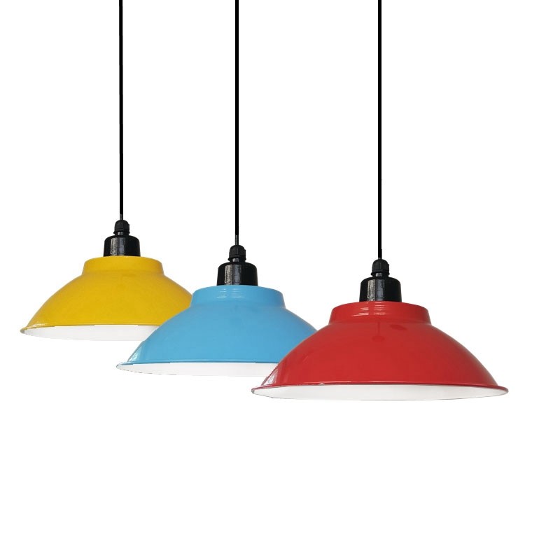 LED工业复古灯罩喇叭餐厅灯单头彩色吊灯展厅健身房舞蹈室吊线灯,家装灯饰光源,工矿灯具,淘宝优惠券,粉丝福利购,淘宝优惠卷