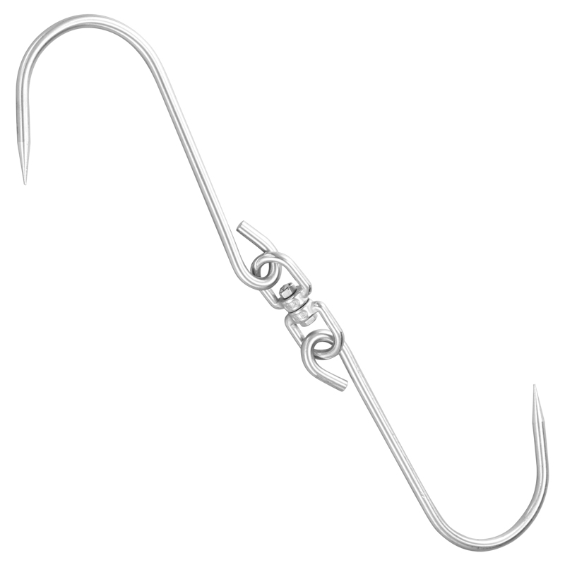 挂肉钩子不锈钢猪肉链环晒肉挂钩掐勾杀猪钩挂羊勾吊钩捞肉钩钢钩