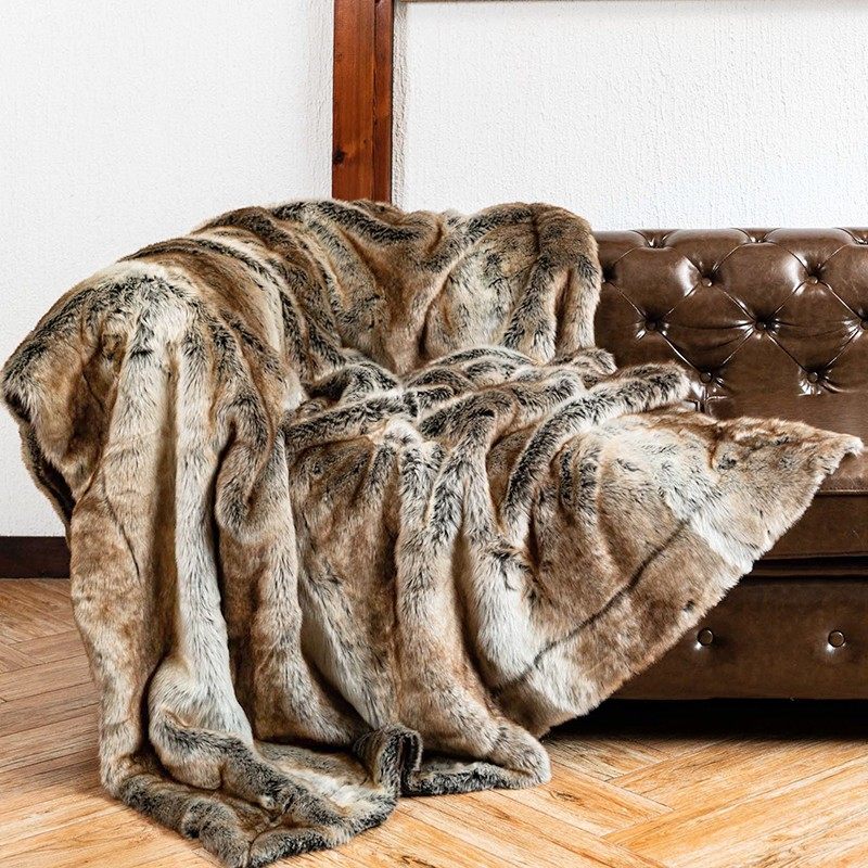 北欧仿皮草毯毛皮毯子样板间搭毯床尾毯轻奢冬季加厚毛毯沙发盖毯,床上用品,休闲毯/毛毯/绒毯,淘宝优惠券,粉丝福利购,淘宝优惠卷