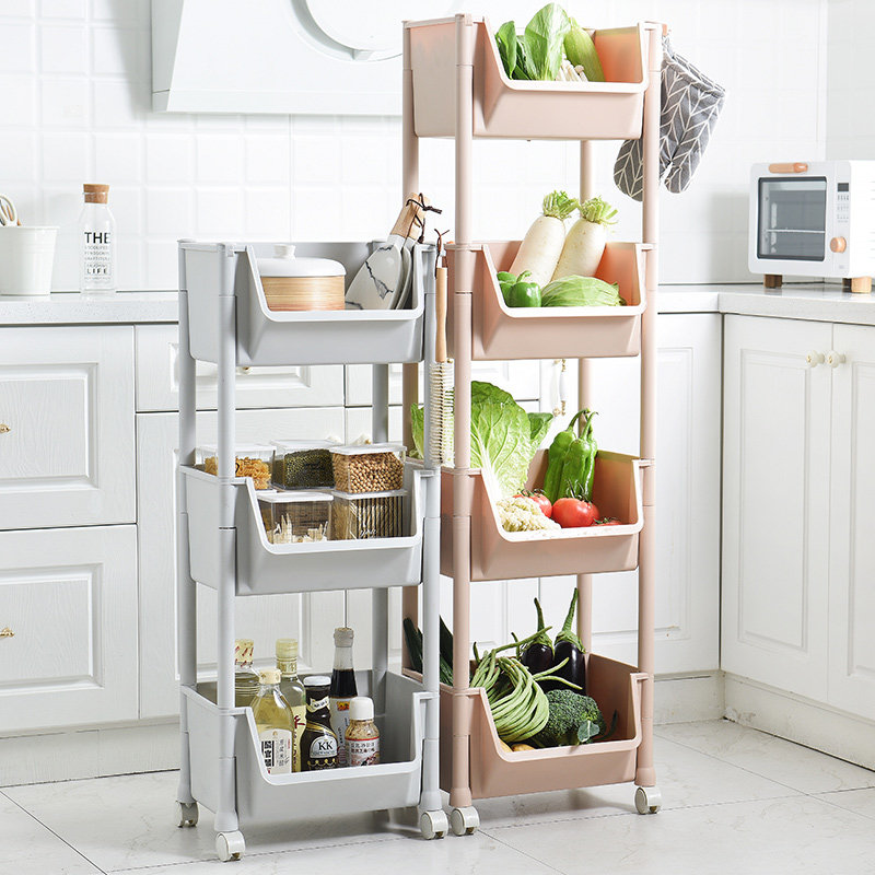 厨房蔬菜置物架收纳筐落地式多层塑料家用大全用品菜架菜篮子架子