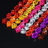 大颗彩色塑料亚克力水晶石DIY七彩玻璃球珠鱼缸水培装 饰石头颗粒