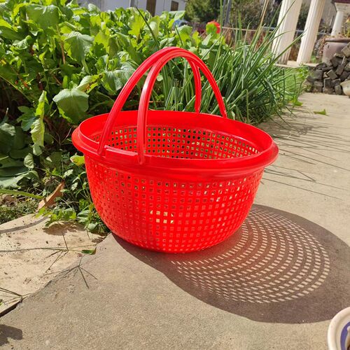圆形塑料草莓篮水果杨梅篮子带提手桑葚采摘筐蓝莓枇杷鸡蛋篮包邮