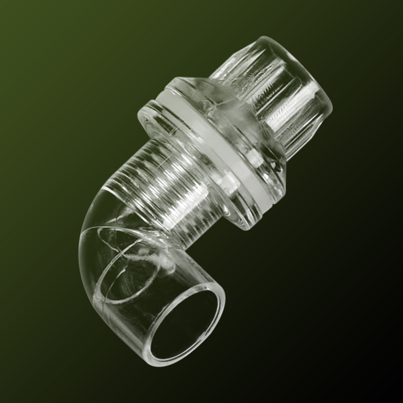 鱼缸上下水接头亚克力透明进出水管件夹玻璃穿孔溢流排水配件打孔