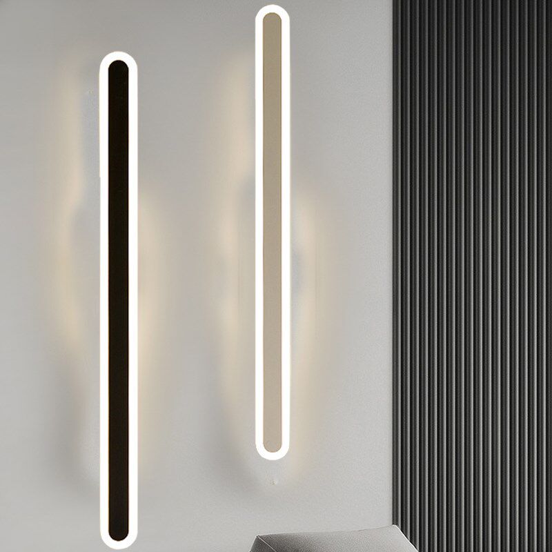 极简现代电视背景墙超亮一字长条楼梯壁灯墙灯自动感应过道壁灯