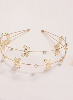 Sparkling Korean Fashion Metal Headband with Doublelayer But