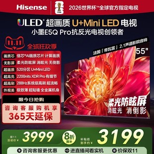 海信小墨E5Q Pro 55英寸超画质U+MiniLED 柔光防眩屏 高刷电视机